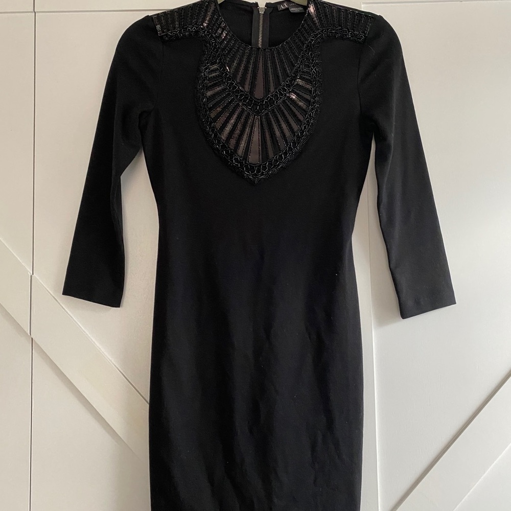 Armani Exchange embellished little black dress